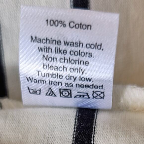 J. Crew Black/White Striped Long Sleeve Cotton Maxi Dress Size Small - Picture 7 of 7